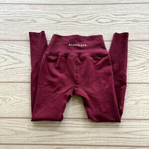 Alphalete Athletics Revival Athletic Leggings Women's Size M Red